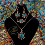 ست زیورآلات مسی فیروزه کوبی مدل 11 - Image 5
