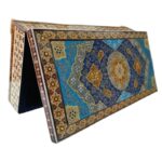 جعبه خاتم کاری تذهیب 11در21 لولایی داخل مخمل