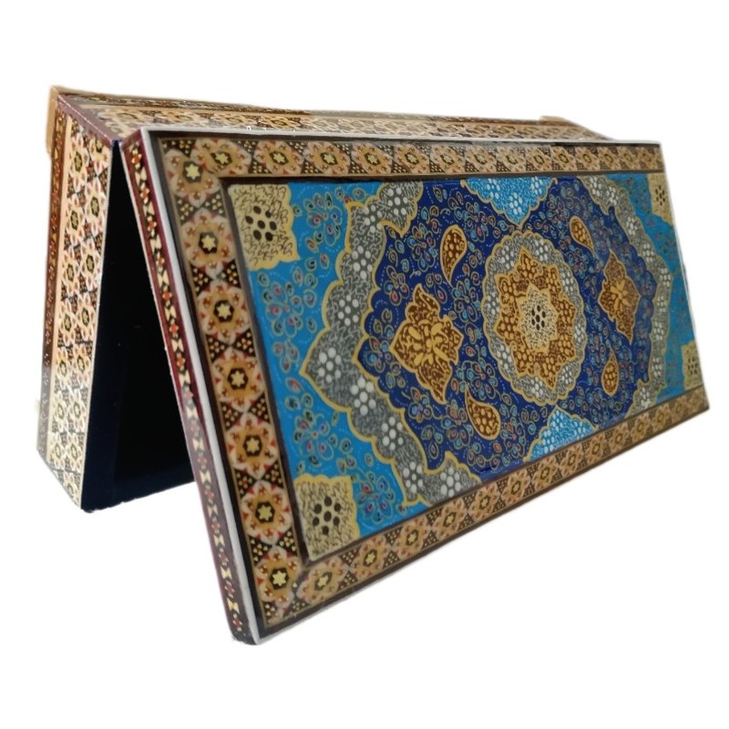 QYMrzzY4B74PNt3zAsIuaDOqKZoJnw2zJGBtjxtIdPSDtuOMDX.jpg جعبه خاتم کاری تذهیب 11در21 لولایی داخل مخمل - Image 1