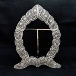قاب عکس ملیله کاری نقره طرح بیضی سایز معظم - Image 2