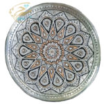 تابلو قلمزنی  سینی مدل ریزه  با قاب  اعلا اصفهان  قطر30 - Image 2