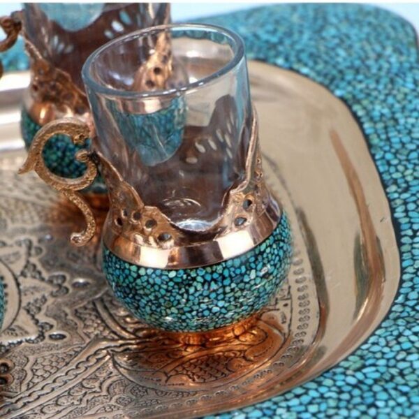 سرویس چای خوری فیروزه کوبی - Image 2