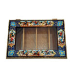 جعبه خاتم کاری مدل چوگان درب شیشه ای - Image 4