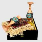 ست اداری رومیزی قلمکار و گلدان جفتی 20 سانتی مدل پرداز - Image 3