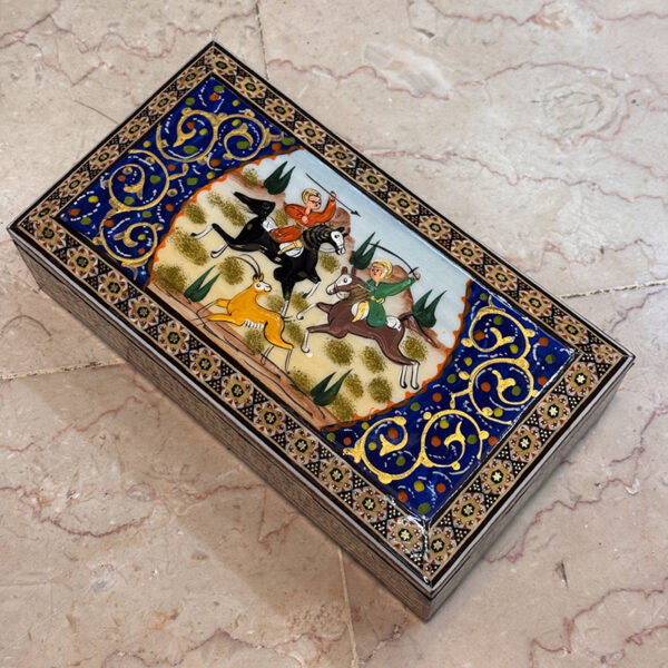 جعبه جواهرات خاتم مدل چوگان ( شکارگاه ) - Image 3