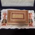 پک هدیه جفت گلدان و جاقرآنی خاتم کاری