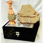 پک هدیه خاتم کاری گلدان 16 و شکلات خوری 17 - Image 5