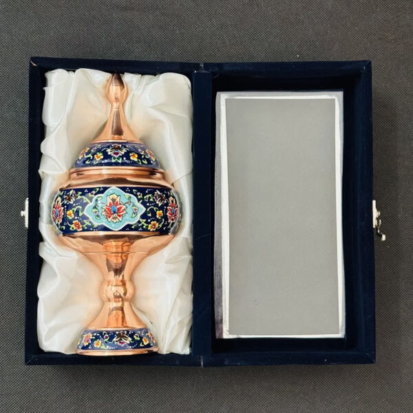 شکلات خوری مس و پرداز ارتفاع 25 با جعبه مخمل - Image 5