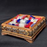 شکلات خوری خاتم کاری طرح ستاره قطبی به همراه جعبه مخمل - Image 6