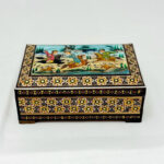 جعبه خاتم کاری استخونی مدل چوگان  10در14 - Image 3