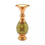 ست هدیه  خاتم کاری جفت گلدان16 و شکلات خوری شالدار - Image 3