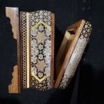 جعبه خاتم کاری توپی 12در16 سانتی  لولایی داخل راش - Image 4