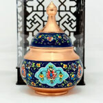 قندان مسی مدل پرداز به همراه پلکسی مشبک - Image 6