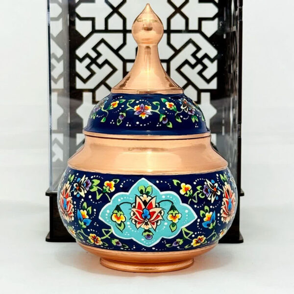 قندان مسی مدل پرداز به همراه پلکسی مشبک - Image 6
