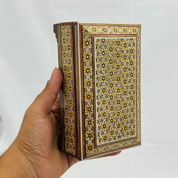 جعبه خاتم کاری استخونی مدل پره وارو 10در16 - Image 5