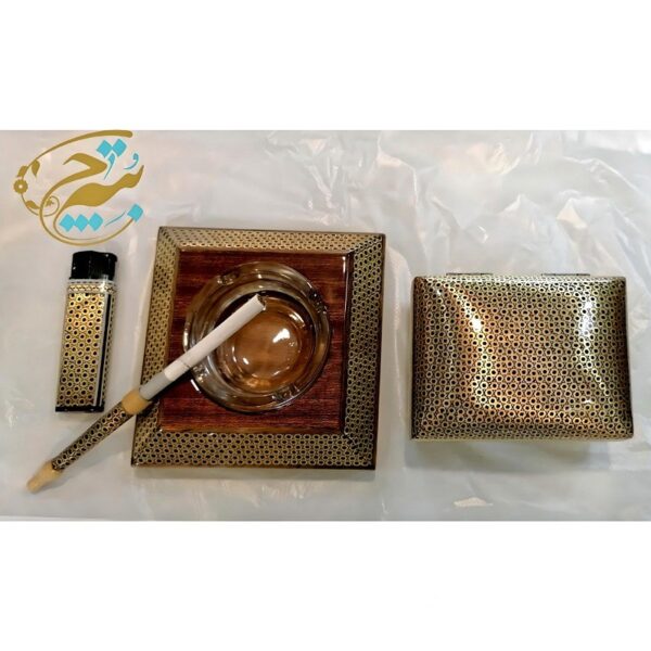 باکس هدیه لاکچری خاتم کاری مدل طلایی پرسیم - Image 2