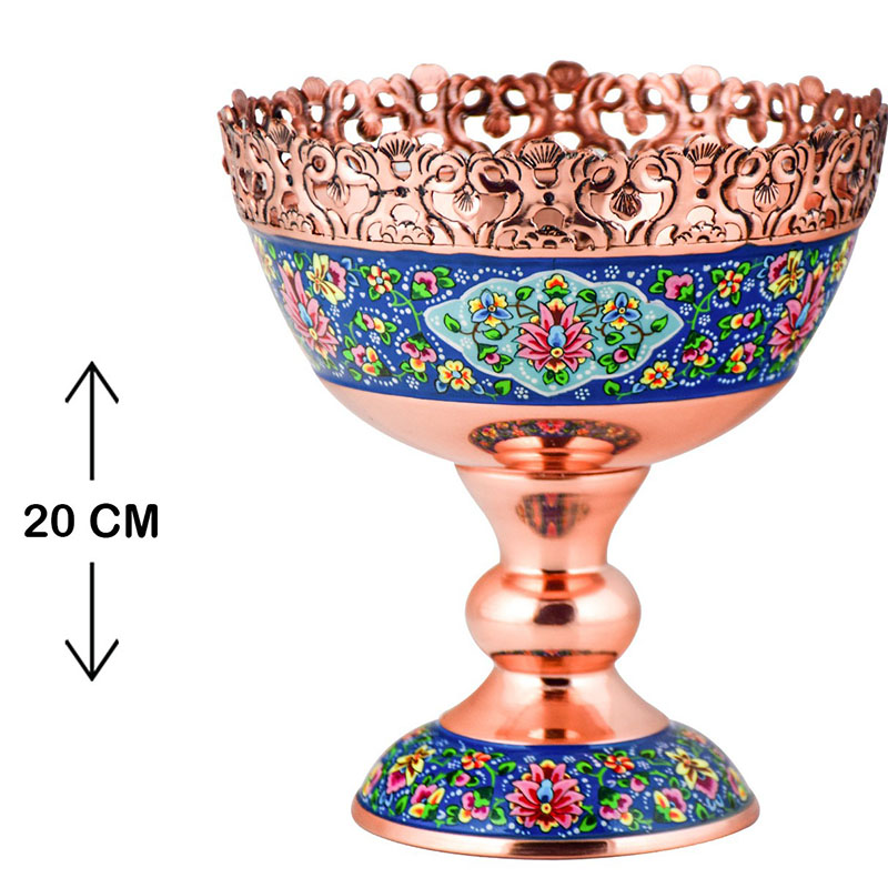 VZPCNNIgeKdMI9spMdCAtiJ7hnzbUbZVfj4drZVZfYR6vlQPIx.jpg آجیل خوری مسی پرداز ارتفاع 30 سانت - Image 1