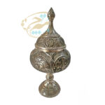 گز خوری (شکلات خوری پایه دار) قلمزنی مدل گل و مرغ برجسته  و چهره - Image 6