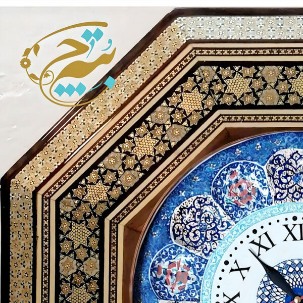 ساعت خاتم کاری هشت گوش ستاره قطبی با صفحه میناکاری - Image 2