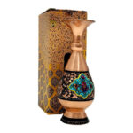 گلدان مسی الماس تراش پرداز 20 سانتی با جعبه سنتی - Image 4
