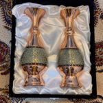 ست هدیه جفت گلدان خاتم کاری سایز 20 - Image 5