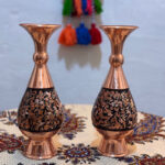 ست هدیه اداری گلدان مسی الماس تراش 25 - Image 9