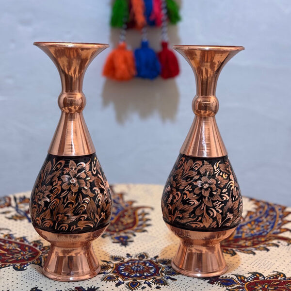 ست هدیه اداری گلدان مسی الماس تراش 25 - Image 9