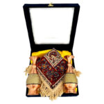 ست هدیه اداری خاتم کاری گلدان و رومیزی قلمکاری - Image 10