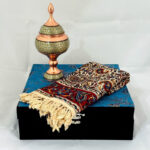 ست هدیه خاتم کاری شکلات خوری و رومیزی قلمکاری - Image 5