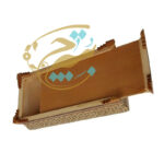 ست سه تیکه خاتم کاری جادستمالی ،جاکاردی،سطل مدل گل و مرغ آبی - Image 2