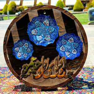 تابلو بشقاب میناکاری سری سه تایی دایره