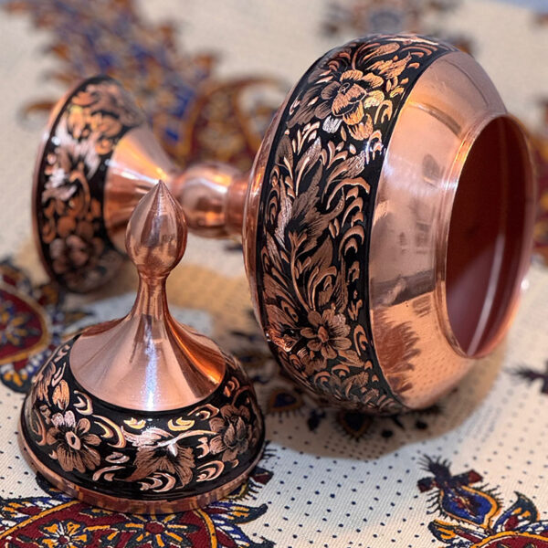 شکلات خوری مسی الماس تراش 27 به همراه پلکسی - Image 12