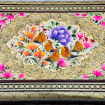 جعبه خاتم مدل سیمی نقاشی گل و بلبل - Image 8