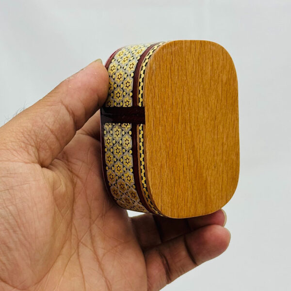 جعبه خاتم کاری کبریتی طرح رخ مدل 2 - Image 2