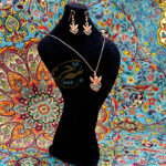 نیم ست زیورآلات مسی فیروزه کوبی مدل 10 - Image 3