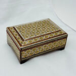 جعبه خاتم کاری استخونی مدل پره وارو 10در14 - Image 2
