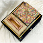 ست هدیه خاتم کاری ترمه و جعبه دستمال اعلا - Image 2