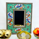ست هفت سین میناکاری طرح برجسته سبز فیروزه ای - Image 4