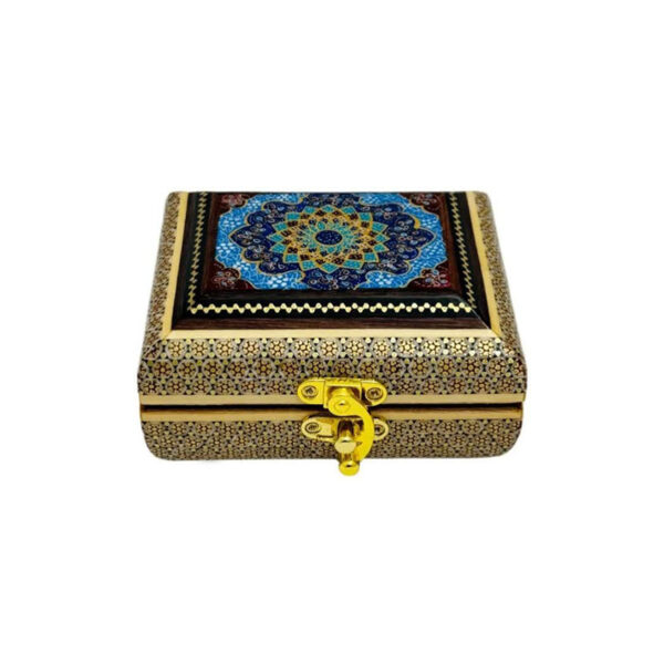 جعبه خاتم کاری مدل تمام خاتم تذهیب 10در12 - Image 4