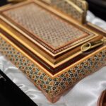 پک هدیه اداری خاتم کاری با جعبه مخمل - Image 4