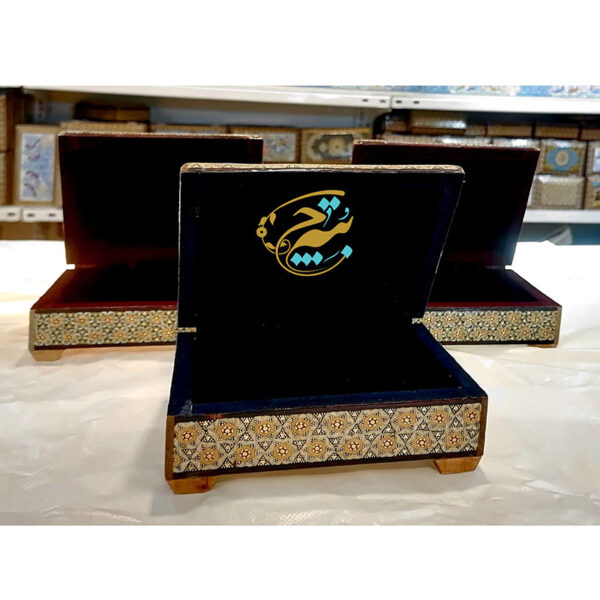 قلمدان رومیزی با جعبه لولایی  خاتم کاری  11در15 - Image 5