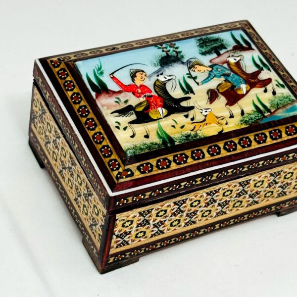 پک هدیه زعفران به همراه جعبه خاتم کاری اصل اصفهان - Image 8