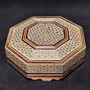 شکلات خوری (جاشکلاتی) خاتم کاری هشت گوش توراش