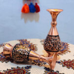 ست هدیه اداری گلدان مسی الماس تراش 25 - Image 8