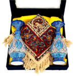 ست اداری رومیزی قلمکاری و گلدان مسی میناکاری 20 - Image 5