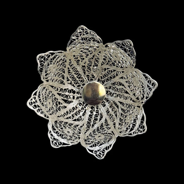ظروف ملیله کاری کاسه آجیل پایه کوتا - Image 3