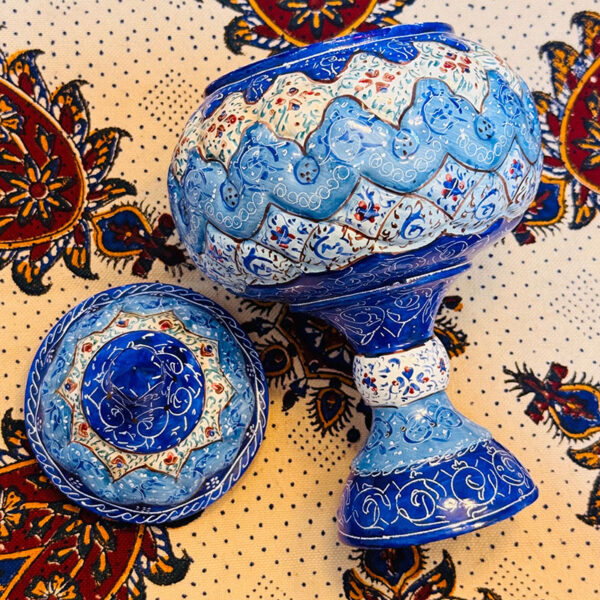 ست هدیه اداری شکلات خوری میناکاری و ترمه - Image 9