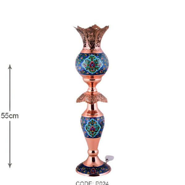 شمعدان مس و پرداز مدل لاله سایز بزرگ - Image 3