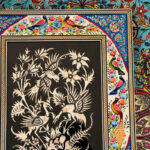تابلو قلمزنی رومیزی با قاب خاتم کاری گل و بلبل 28در34 - Image 7