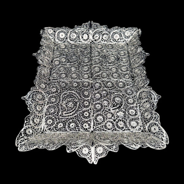 ظروف ملیله کاری سینی لبه دار - Image 3